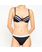 Bas de maillot de bain Portua noir/blanc