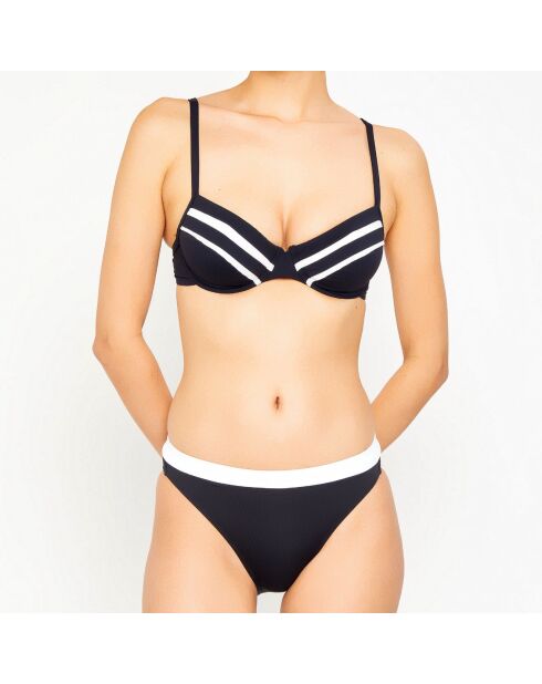 Bas de maillot de bain Portua noir/blanc