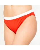 Bas de maillot de bain Portua rouge/blanc