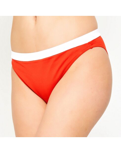 Bas de maillot de bain Portua rouge/blanc