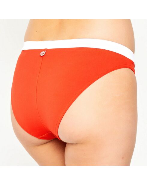 Bas de maillot de bain Portua rouge/blanc
