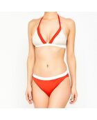 Bas de maillot de bain Portua rouge/blanc