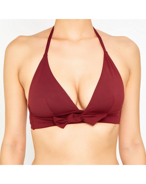 Haut de maillot de bain Txipi rouge bordeaux