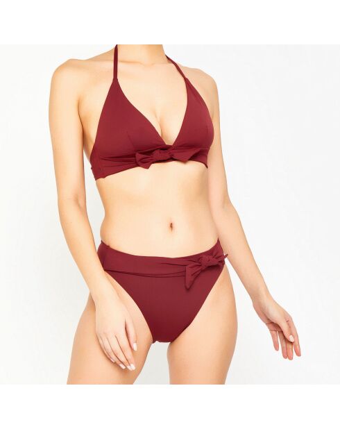 Haut de maillot de bain Txipi rouge bordeaux