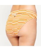Bas de maillot de bain Lorea à rayures orange abricot/blanc