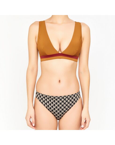 Haut de maillot de bain Iker marron/acajou