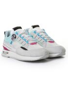 Sneakers Lio blanc/turquoise/rose