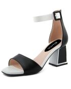 Sandales Mina noir/blanc - Talon 7 cm