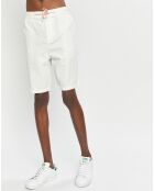 Short en Coton Bio & Lin Regular Fit Fave blanc