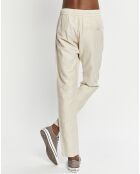 Pantalon en Coton Bio & Lin Warren Tapered beige