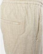 Pantalon en Coton Bio & Lin Warren Tapered beige