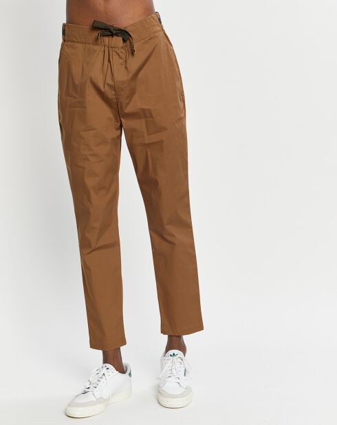 Pantalon Regular Fit Fave Tapered marron