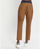 Pantalon Regular Fit Fave Tapered marron