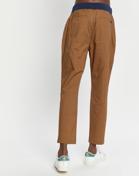 Pantalon Regular Fit Fave Tapered marron