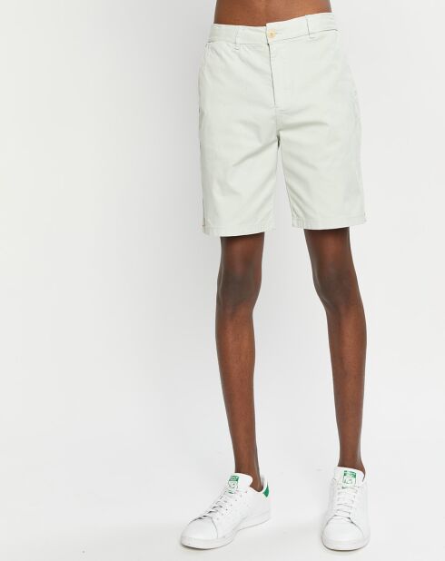 Short en Coton Bio mélangé Regular Fit Stuart vert d'eau