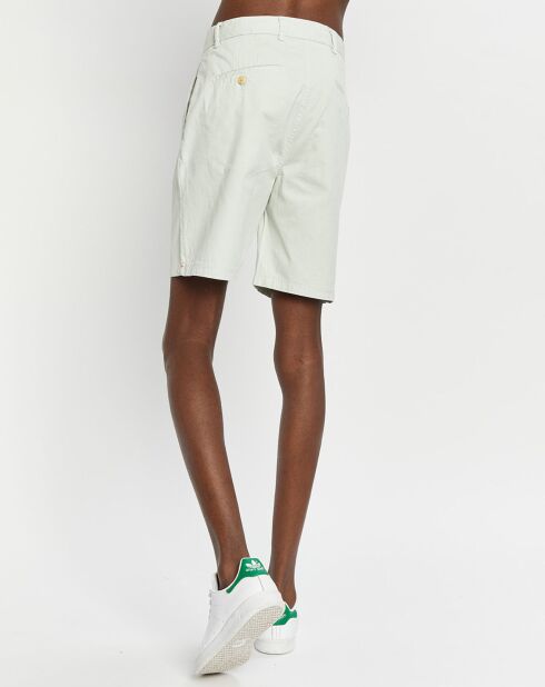 Short en Coton Bio mélangé Regular Fit Stuart vert d'eau