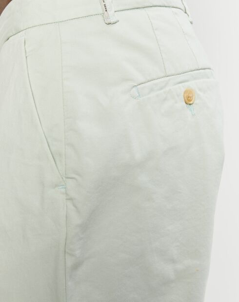 Short en Coton Bio mélangé Regular Fit Stuart vert d'eau