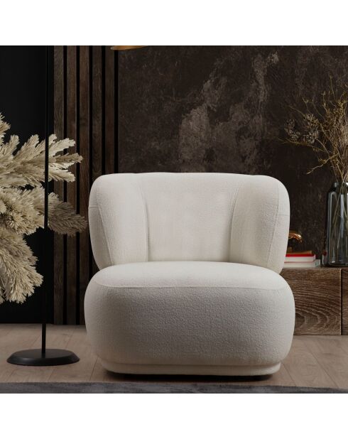 Fauteuil Livorno blanc - 85x78x80 cm