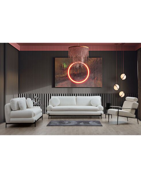 Livorno 3-Sitzer-Sofa weiß - 230x85x92 cm
