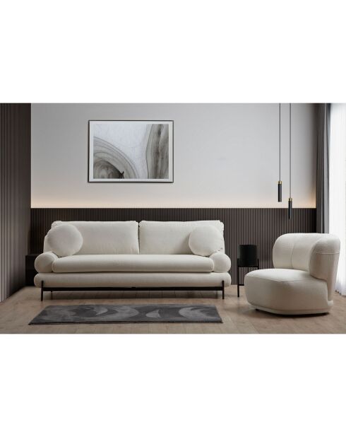 Livorno 3-Sitzer-Sofa weiß - 230x85x92 cm