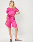 Pyjama satiné Anna fuchsia