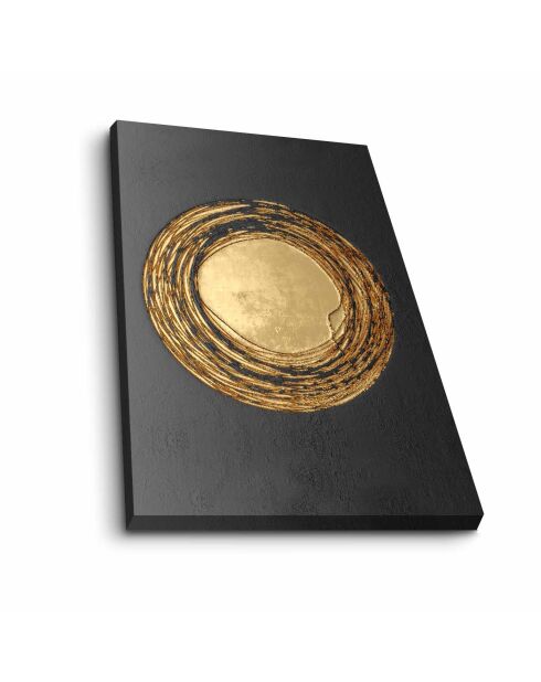 Peinture sur toile décorative doré/noir - 45x70 cm