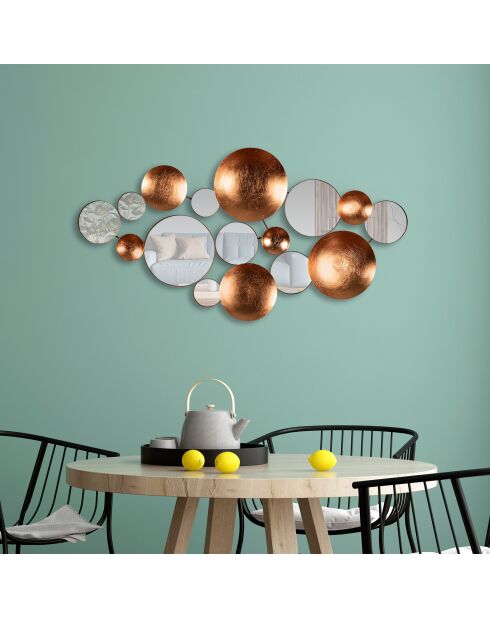 Accessorio decorativo da parete in metallo multicolore - 116x60 cm