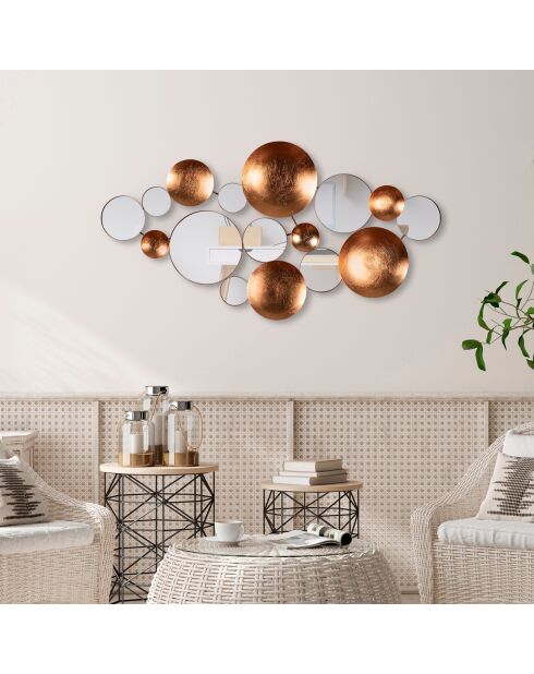 Accessorio decorativo da parete in metallo multicolore - 116x60 cm