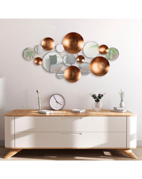 Accessorio decorativo da parete in metallo multicolore - 116x60 cm