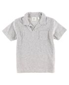 Polo en Coton éponge Bouclette gris clair