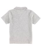 Polo en Coton éponge Bouclette gris clair