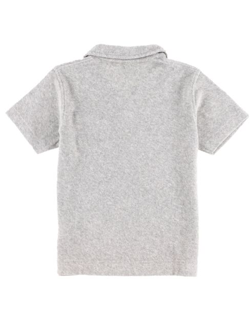 Polo en Coton éponge Bouclette gris clair