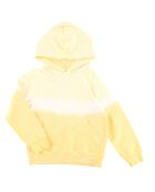 Sweat fin en Coton motif tie & dye jaune