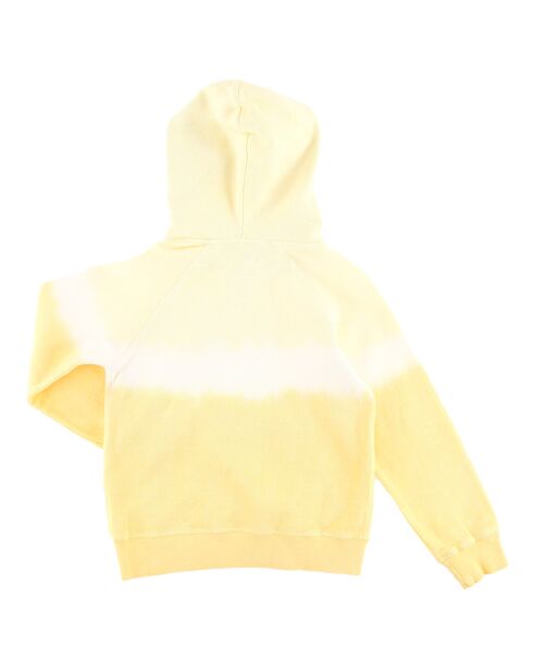 Sweat fin en Coton motif tie & dye jaune