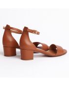 Sandales en Cuir Eros camel 