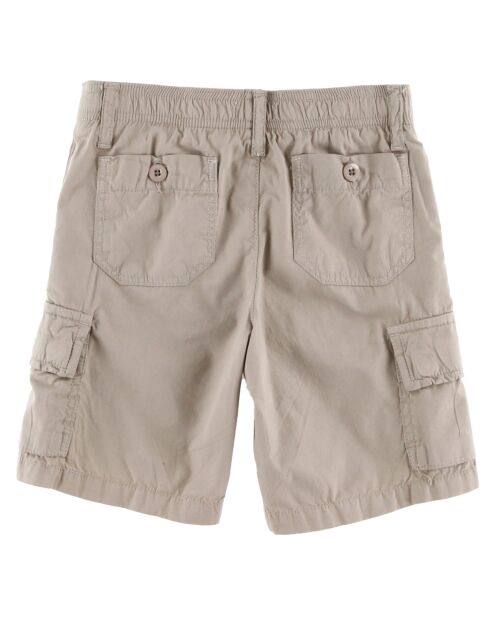 Bermuda en Toile de coton Tyler à poches beige