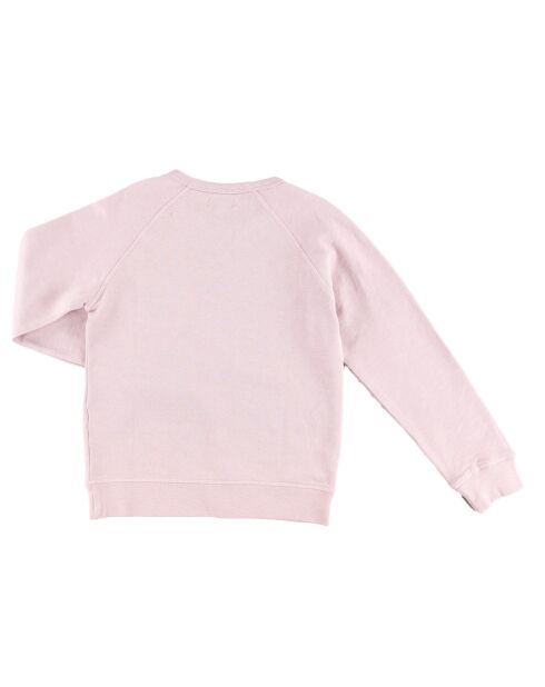 Sweat fin en Coton Pocket rose clair