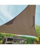 Vela de sombra triangular color topo - 5x5x5 m