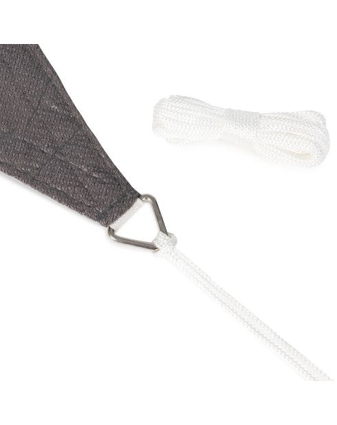 Voile d'ombrage triangulaire gris - 5x5x5 m
