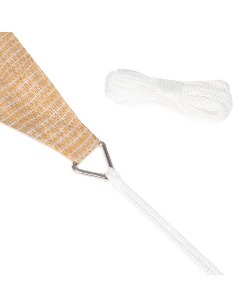 Voile d'ombrage triangulaire beige  - 5x5x5 m