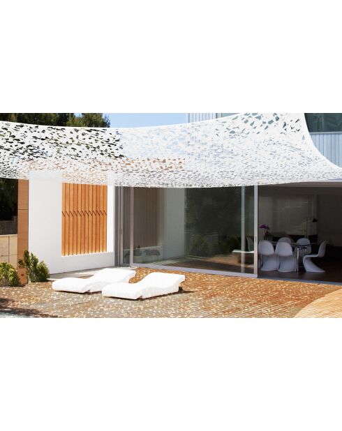 Ombrière blanche - 4x6 m