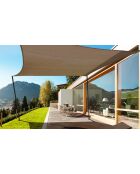 Voile d'ombrage rectangulaire taupe  - 4x3 m