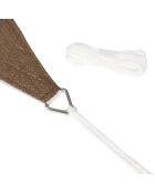 Voile d'ombrage rectangulaire taupe  - 4x3 m