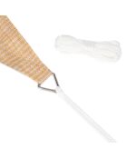 Voile d'ombrage rectangulaire beige  - 4x3 m