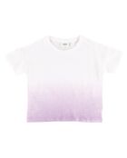 T-Shirt 100% Lin tie & dye Tenori blanc/parme