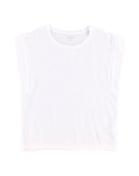 T-Shirt en Coton Tania sans manches blanc