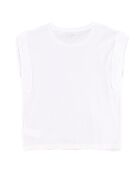 T-Shirt en Coton Tania sans manches blanc