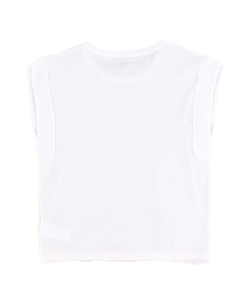 T-Shirt en Coton Tania sans manches blanc