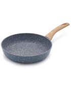 Poêle induction en aluminium forgé Pierre Gourmet grise - D.24 cm