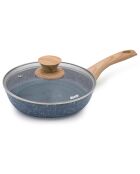 Poêle avec couvercle induction en aluminium forgé Pierre Gourmet grise - D.20 cm